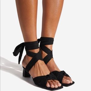 Crowd Pleaser Ankle Tie Heeled Sandal